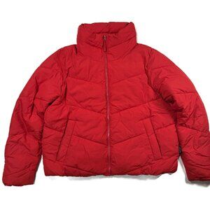 Abercrombie & Fitch Red Puffer Jacket